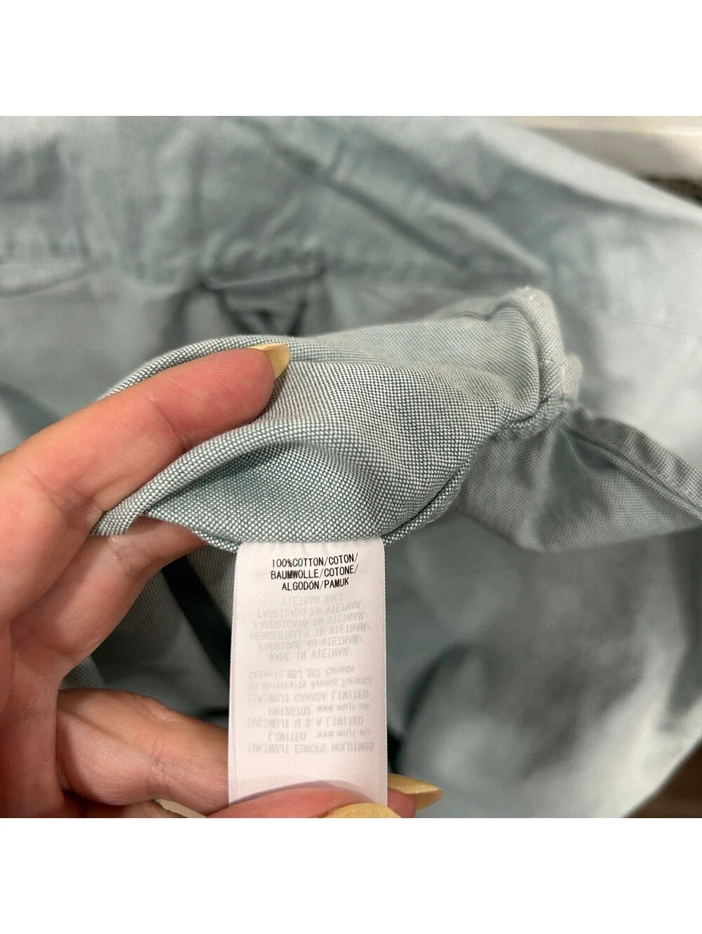 MUJI Men’s Large Light Blue Oxford Short Sleeve Button Down Shirt 100% Cotton L